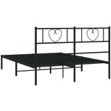 vidaXL Metalni okvir za krevet s uzglavljem crni 120x190 cm | shoptok.hr