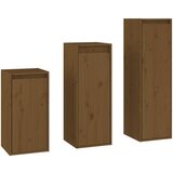 Furnova TV omarica 3 kosi medeno rjava trdna borovina, (21922905) | Shoptok.si