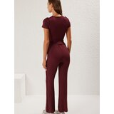 Trendyol ženski set Crop Top i Knitted Bottom Twoss25Au00047, burgundac | Eponuda.com
