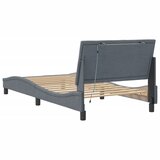  Okvir kreveta s LED-om bez madraca Hanko tamnosivi 100 x 200 cm baršunasti | shoptok.hr