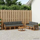  Set vanjskih sofa 7 kom. Prirodna i antracit | shoptok.hr