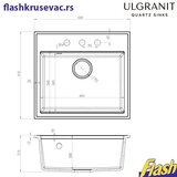  Granitna sudopera Ulgranit ULG560 (SIVA) + fleksibilna slavina Minotti - SET | Eponuda.com