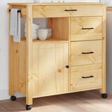  Kuhinjska kolica MONZA 84 x 40 x 88,5 cm od masivne borovine | shoptok.hr