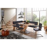 Cantus KOTNA GARNITURA, velurno antracit, barve hrasta, barve nerjavečega jekla | Shoptok.si