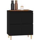  Komoda crna 60 x 35 x 70 cm od konstruiranog drva | shoptok.hr