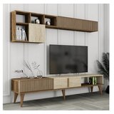 Hanah home tv polica milan walnut travertine | ePonuda.com