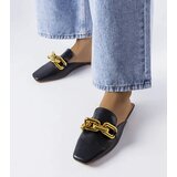 Gemre Black flip-flops with chain Hickory | Shoptok.si
