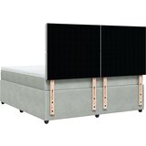 vidaXL Krevet s oprugama i madracem svjetlosivi 180x200 cm baršunasti | shoptok.hr
