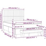  s oprugama i madracem tamnozeleni 140x200 cm baršunasti | shoptok.hr
