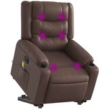 vidaXL Električni masažni naslonjač na podizanje od umjetne kože siva | shoptok.hr