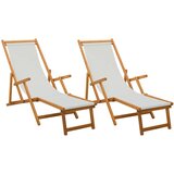  Sklopiva ležaljka za sunčanje 2 pcs 3 Pozicija Krem | shoptok.hr