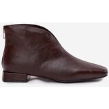 Boto Women's ankle boots with delicate heel chocolate Elvienne | Shoptok.si