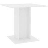  Blagovaonski stol bijeli 80 x 80 x 75 cm od konstruiranog drva | shoptok.hr