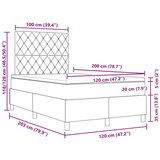 Box Spring Krevet s Madracem Ružičasti 120x200 cm Baršun | shoptok.hr