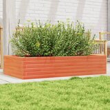 vidaXL Vrtno cvetlično korito voščeno rjavo 110x60x23 trdna borovina | Shoptok.si