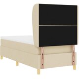  Krevet s opruga kutije s uzglavljem Krema 190 x 90 cm tkanina | shoptok.hr
