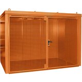 eurokraft pro Ognjevaren zabojnik za plinske jeklenke, za 60 jeklenk s Ø 230 mm, oranžne barve | Shoptok.si