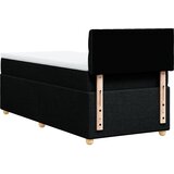  Krevet s oprugama i madracem crni 100 x 200 cm od tkanine | shoptok.hr