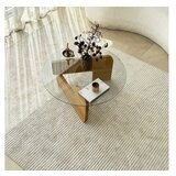 Hanah home mia - oak, transparent oaktransparent coffee table | ePonuda.com