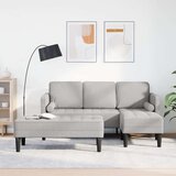  Garnitura od 2 dijela s jastučićima od sive tkanine | shoptok.hr