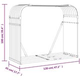  Držač za cjepanice svjetlosivi 120x45x100 cm pocinčani čelik | shoptok.hr