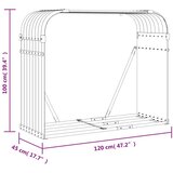  nosilec za drva, 120x45x100 cm | Shoptok.si