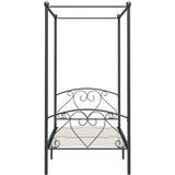  Okvir za krevet s nadstrešnicom sivi metalni 100 x 200 cm | shoptok.hr