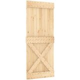  Klizna vrata Prirodna i bijela 85 x 210 cm Čvrsta borovina | shoptok.hr