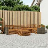  Set vanjskih sofa 6 kom. Prirodna Čvrsto drvo akacije | shoptok.hr