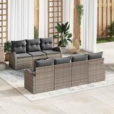  Sjedeća garnitura za vrt 8 kom. Siva poliratan 55 x 55 x 37 cm | shoptok.hr