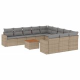  12-dijelni set vrtnih sofa od poliratana s jastucima bež | shoptok.hr