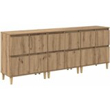 Komode 3 pcs Umjetnički hrast 60 x 35 x 70 cm Konstruirano drvo | shoptok.hr