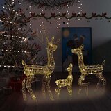 Akrilna ukrasna božićna obitelj sobova 300 LED topla bijela | shoptok.hr
