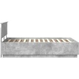  Krevetna konstrukcija s uzglavljem Betonska siva 120 x 190 cm | shoptok.hr