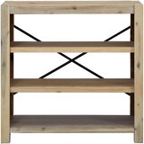  Polica za knjige sa 3 razina 80x30x80 cm masivno drvo bagrema | Eponuda.com