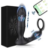  AlvUp - pametni masažnik prostate z vibracijami s penisnim obročem (črna) Cene