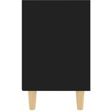  Noćni ormarić s nogama od masivnog drva crni 40 x 30 x 50 cm | shoptok.hr