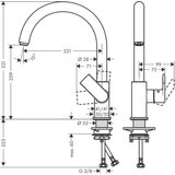 Hansgrohe 71871000 Vernis Shape M35 vrtljiva kuhinjska armatura | Shoptok.si