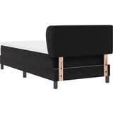  s opruga kutije s uzglavljem Crna 100 x 200 cm Baršun | shoptok.hr