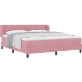  Postelja z vzmetmi in vzmetnico roza 180x200 cm Žamet, (22083191) | Shoptok.si