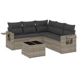 Maison Chic Seti vrtnega pohištva - Vrtna garnitura - Vrtni pohištvo set 6-delna z blazinami siv poli ratan, (21802431) | Shoptok.si