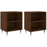 Maison Chic Dvo delni komplet Nočne omarice - Nočne mize rjav hrast 40x30x50 cm inženirski les, (21687032) Cene