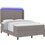 vidaXL Box Spring postelja z vzmetnico in LED Taupe 160x200 cm tkanina, (22050461) Cene
