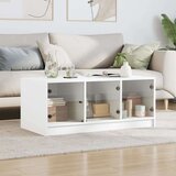  Stolić za kavu sa staklenim vratima bijeli 102 x 50 x 42 cm | shoptok.hr