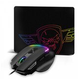 Spirit Of Gamer miška - PRO-M3 rgb (optična, 7200DPI, 8 gumbov, obtežena, sock kabel, črna) + podloga za miško | Shoptok.si