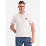 Ombre Men's polo shirt with zipper neckline - white | shoptok.hr