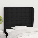  Uzglavlje s ušima crno 93x23x118/128 cm od tkanine Cijene
