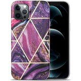  Ovitek za iPhone 12 Pro Max | Vijoličen marmor, zlat posip | Shoptok.si