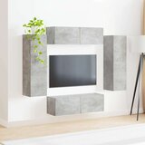  Set omare za televizijo na steni 4 pcs Betonsko siva, (5000132722) | Shoptok.si