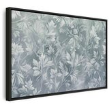  Slika - Ornaments in Worn Muted Turquoises: Delicate Plant Pattern 120x80 U crnom drvenom okviru | shoptok.hr